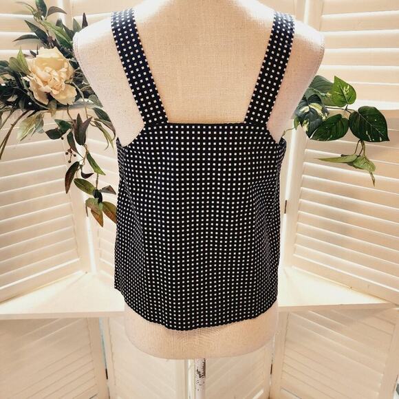 KATE SPADE BLACK/WHITE CHECK TANK SIZE SMALL - Picture 5 of 7